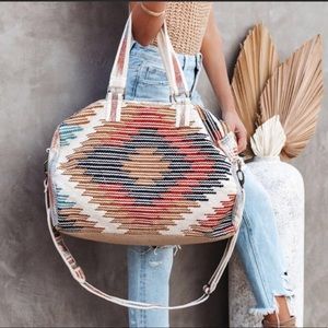 NEW Western Print Weekender Duffle Bag